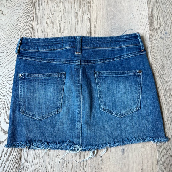 Anthropologie Distressed Mini Denim Skirt Size 28 - Picture 7 of 7